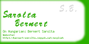 sarolta bernert business card